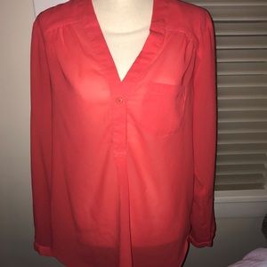 Semi Semi-Sheer buttom up blouse
